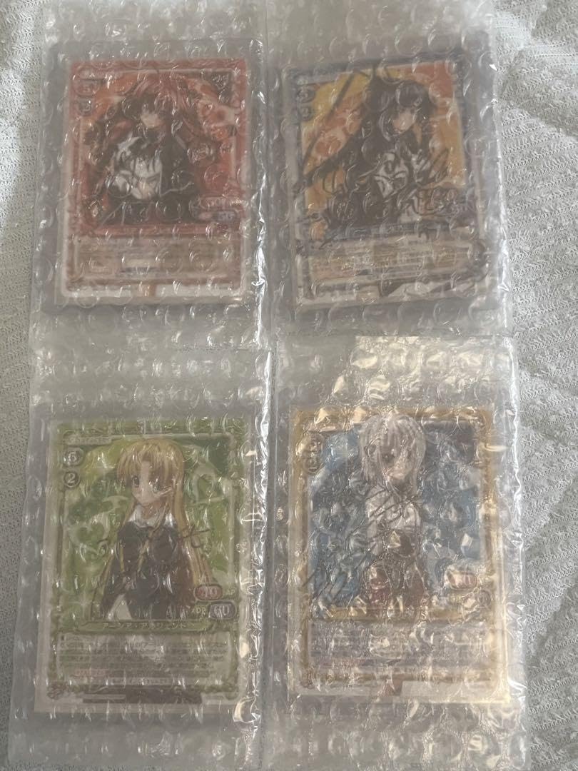 プレシャスメモリーズハイスクールd×d 直筆サイン4枚セット